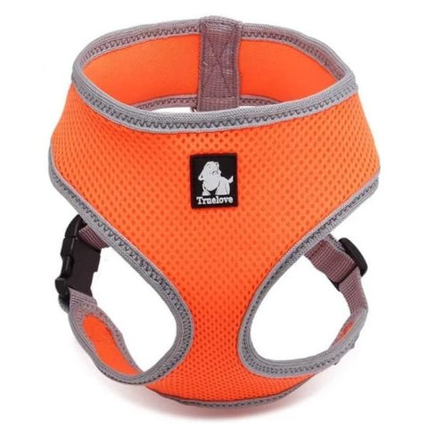 Quality Breathable Mesh Nylon Dog Harness orange Dog Nation