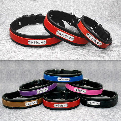 Genuine Leather Personalised Dog Collar Dog Nation