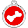 Dog ID Tags Bone Red Dog Nation