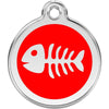 Dog ID Tags Fish Bone Red Dog Nation